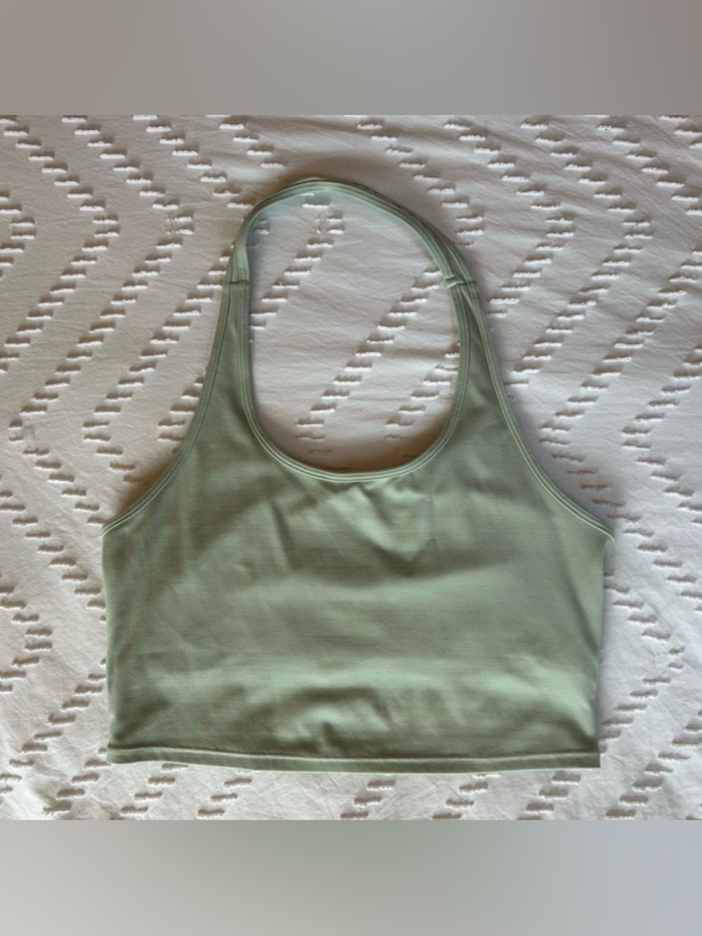 Mint Green Ribbed Halter Athletic Top